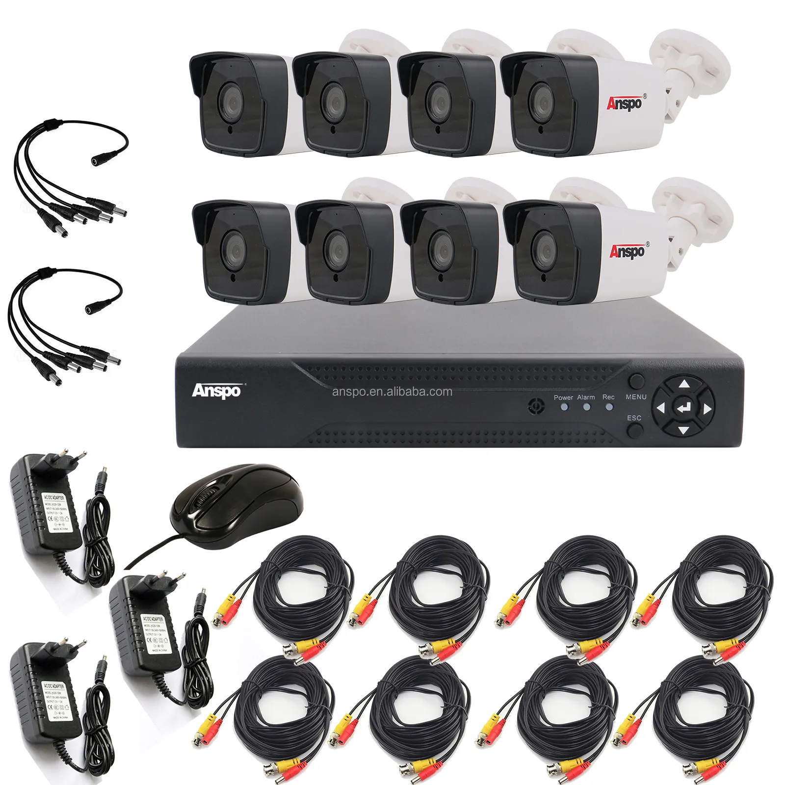 Anspo CCTV usine AHD Kits Bon Marché 8 Canaux AHD DVR KIT 1080P