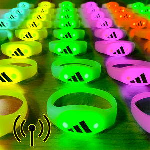 Fiesta Concierto Eventos Brillante Rfid Sonido Activado LED Pulsera DMX Control remoto Light Up LED Pulsera - Product Image 1