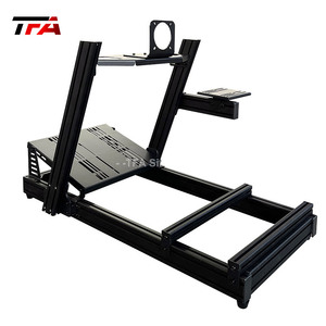 yarış tekerlek standı alüminyum profil çerçeve simülatörü kokpit gerçek büro sandalyesi ile süper sürüş oyun simülatörü kokpit - Product Image 1