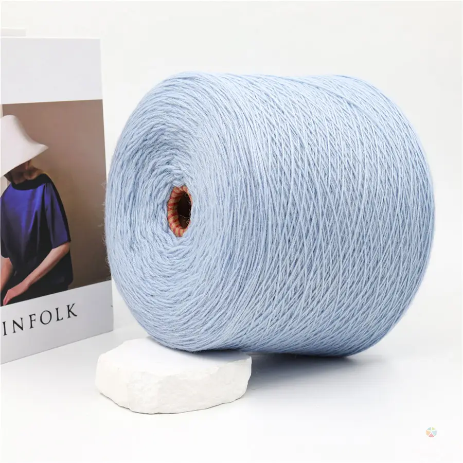 Muestra gratis al por mayor 100% hilo de lana para tejer personalizado 4/9 cuentas hilo de lana pura de color para ganchillo
