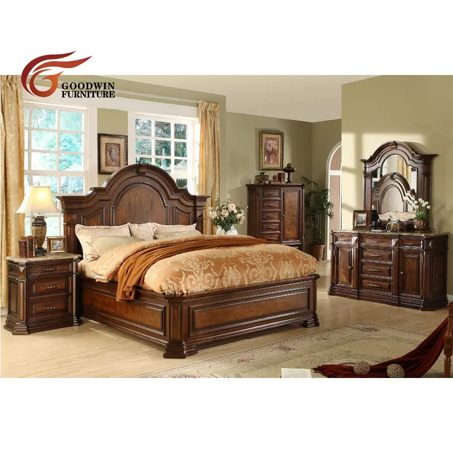 Conjunto de quarto antigo dubai, conjunto de quarto fábrica da china móveis wa150