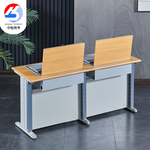 Moderner Holz-Computer tisch für Labor räume für ein/zwei/drei Schüler Versteckter Bildschirm Vielseitige Verwendung in der Schule oder im Supermarkt - Product Image 3