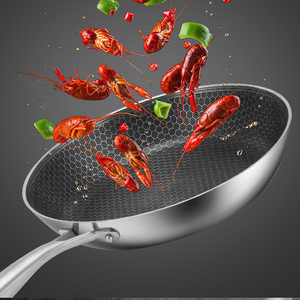 Hot Người Bán Lai Đồ Nấu Nướng Thân Thiện Với Môi Tái Sử Dụng Thép Không Gỉ Đồ Nấu Nướng Tổ Ong Không Dính Chảo Chiên Pan - Product Image 4