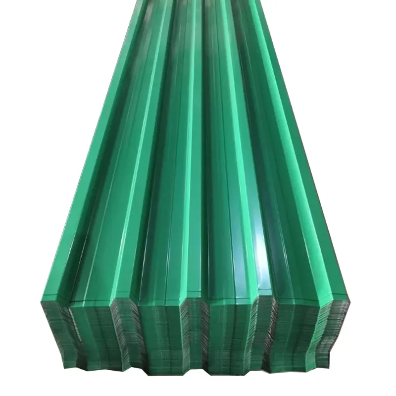 중국 뜨거운 판매 아연 골판지 루핑 시트 컬러 코팅 시트 사전 페인트 강철 지붕 타일
