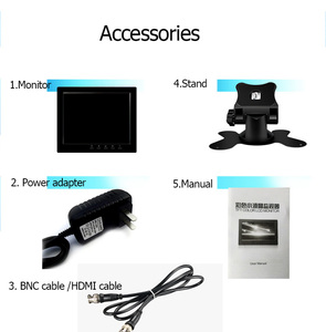 8&quot; Desktop Monitor 1024x768 4:3 IPS Screen Support Remote <strong>Control</strong>, HDM/VGA/AV/BNC Input <strong>for</strong> <strong>Computer</strong> CCTV Camera - Product Image 6
