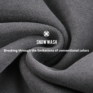 Mỹ retro phong cách tàu chiến màu xám trùm đầu Áo Thun nặng Trọng lượng tinh khiết cotton hợp thời trang màu rắn người đàn ông của phụ nữ nóng bán cũ rửa sạch - Product Image 3