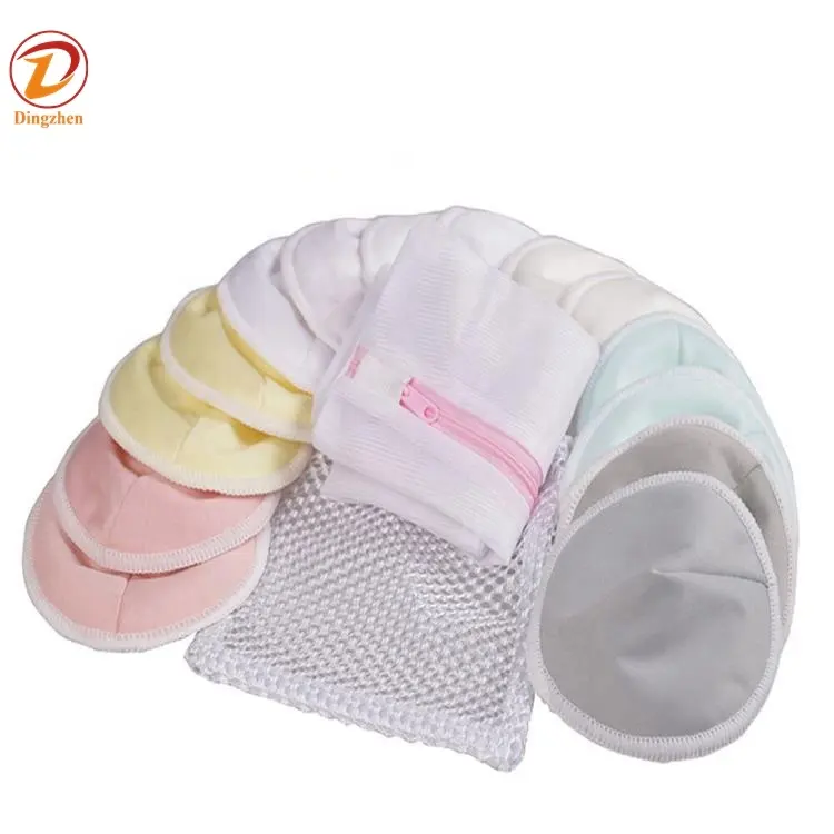 Wasbare Zoogcompressen Lekvrije Biologische Bamboe Voorgevormd Herbruikbare Nursing Pads Super Absorberende Borstvoeding Pads