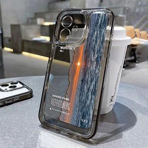美しいシーサイドサンセット印刷耐衝撃スペースTPU携帯電話カバーケースIphone 8 X Xr Xs 11 12 13 14 15 17 16 17 Pro Max - Product Image 2