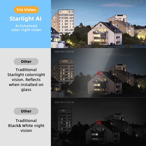 3MP 2.4GHz 5 2k窗口安全摄像头，带人工智能识别彩色夜视24/7记录本地云存储 - Product Image 2