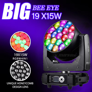 19x15W RGBW 4in1 Bee Eye di chuyển đầu đèn DJ Sân khấu buổi hòa nhạc 19x15W lớn ong mắt zoom rửa di chuyển đầu dẫn di chuyển đầu ánh sáng K15 19x15W - Product Image 2