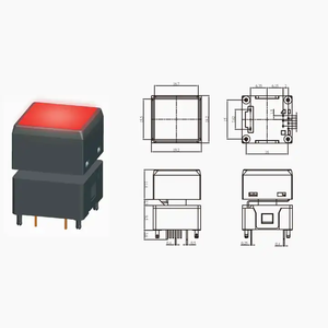 0.6 pollici 64*32 Pixel 1 milione di cicli di vita LED LCD OLED schermo momentaneo interruttore a pulsante programmabile - Product Image 2