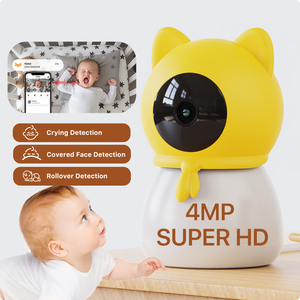 Monitor de bebé de 4MP PT cámara de seguridad para el hogar con detección de llanto visión nocturna hogar inteligente interior Ultra HD Nanny PT Cámara WiFi - Product Image 1