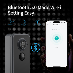Timbre de video inalámbrico con batería de larga duración con 3 millones de píxeles Vista de campo de 180 grados Función de intercomunicación WiFi con sonido bidireccional - Product Image 3