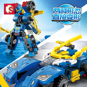 Sembo Block 103280-103283 Pädagogisches Diy Kids Bricks Kit 4 in 1 Stahl Mecha Fit Deformation Bausteine Roboters ets Spielzeug - Product Image 5