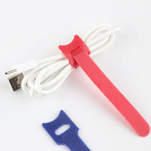 Venta directa de fábrica, gancho y lazo coloridos, Correa mágica para cables, lazos con cremallera, reutilizables, de alta calidad - Product Image 5