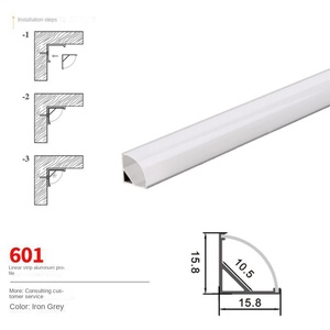 Armadi da cucina con profilo in alluminio con diffusore di accesso estruso triangolare per luci a soffitto accessori per illuminazione a strisce