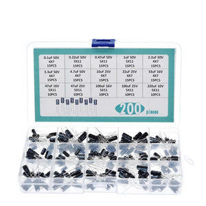 200件/组径向电容器组15值0.1uf-220uf电解电容器分类套件10V/16V/25V/50v电容器组 - Product Image 5