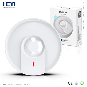 HEYI-alarma PIR montada en el techo, sensor infrarrojo, rango de detección de 360 grados para casa, oficina, tienda, alarma de seguridad