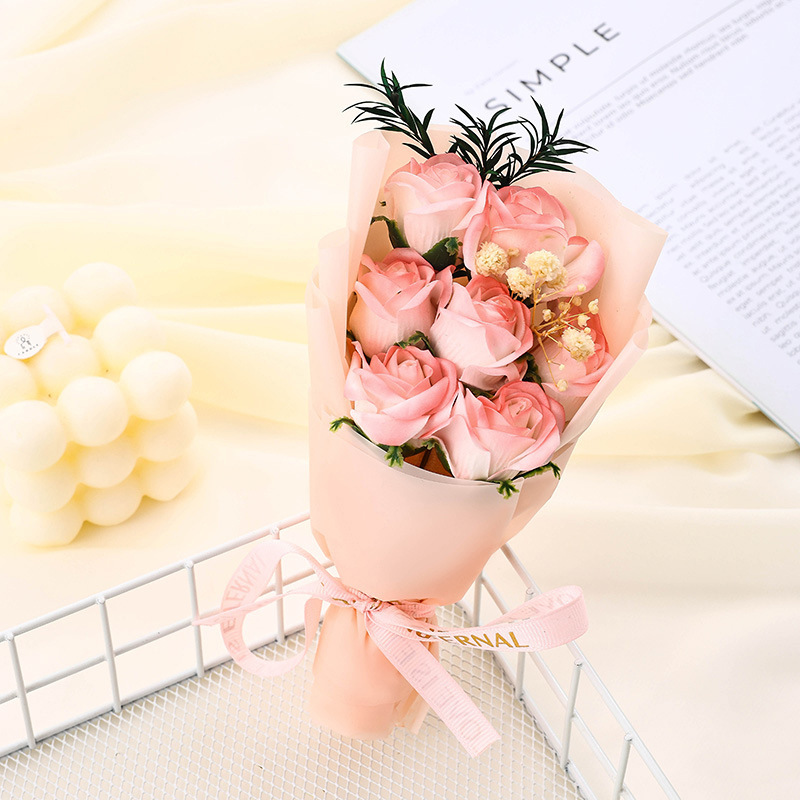 Bouquet de roses en poudre de litchi