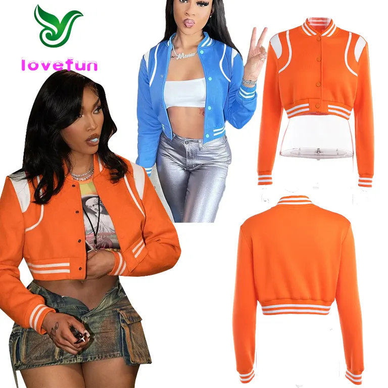 Nova Chegada 2023 Outono Hip Hop Varsity Jacket Patchwork Faculdade Mulheres Harajuku Casacos De Beisebol Jaquetas Casuais Para As Mulheres