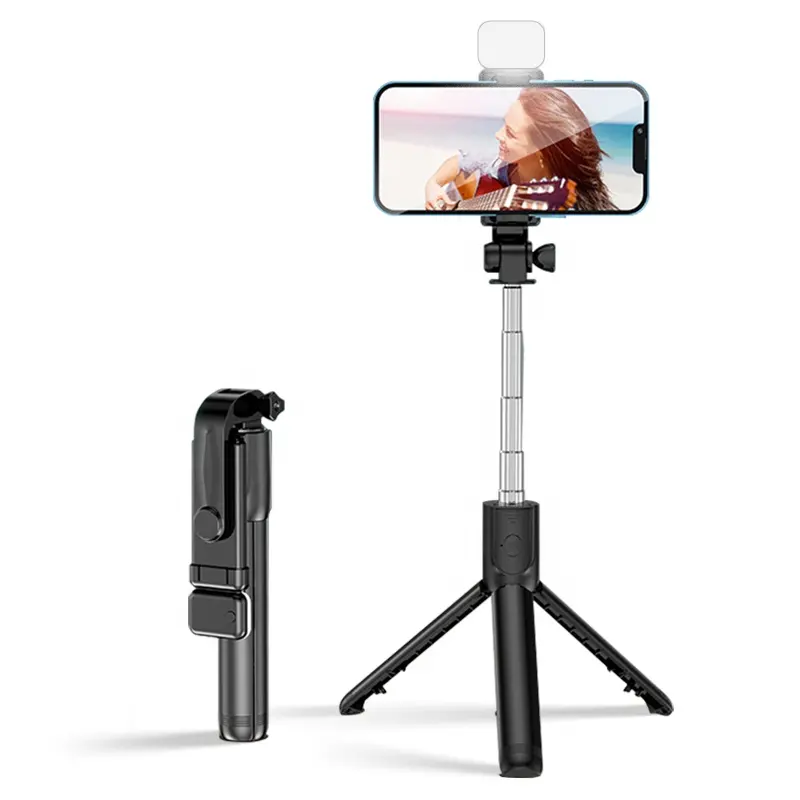 LED Selfie Stick Handheld LED Light Trépied F210S Extended Fill Selfie Light Fill Lamp Télécommande sans fil pour téléphone portable