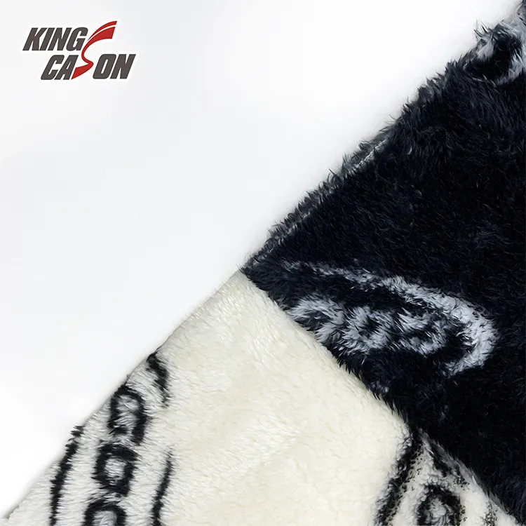Kingcason Offres Spéciales usine chinoise de tissu polaire arctique à motif de caractères double face de haute qualité pour vêtements et textiles de maison