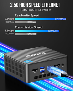 GMKTec G3 N100/N150 PlusミニデスクトップPCホームオフィスゲーム用インテルチップセットOcta 16GB 512GB HDD USB HD WiFi利用可能米国EU - Product Image 4