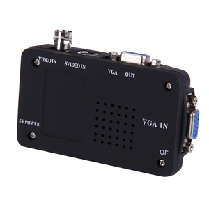 Convertidor de vídeo BNC a VGA, entrada de S-Video a salida VGA, compatible con PAL/NTSC, fácil de instalar y operar