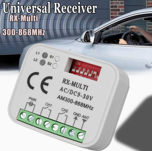 RX-AC DC 9-30V Multi receiver Controller AM300-868MHz Tür Garage Fernbedienung 433MHz 868MHz Schalter Kunststoff Receiver Controller