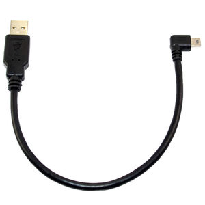 0.25m USB MINI 5Pin 5P 90 ° açı erkek USB 2.0 a erkek fiş kablosu 28AWG sağ açı yukarı aşağı sol Mini 5Pin USB adaptör kablosu - Product Image 2
