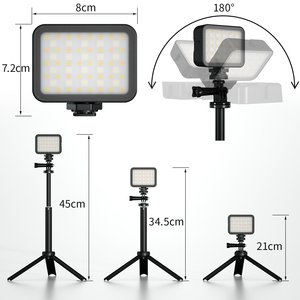Aggiornamento F3 Kit per videoconferenze su telecamera RGB LED Video Desktop Light illuminazione fotografica - Product Image 5