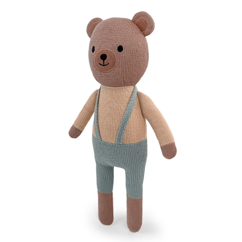 Knitted bear dress-up toy