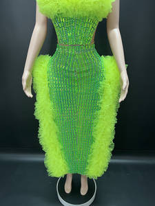 NOVANCE Y4950 bahar iki parçalı Set <span class=keywords><strong>2025</strong></span> elmas lüks tulum kadınlar için moda seksi kulübü giyim Dj Bar