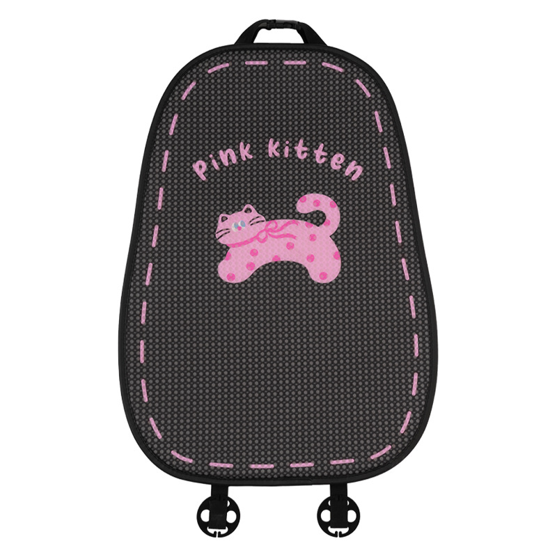 Coussin pour chat à pois en nid d'abeille avec dossier noir