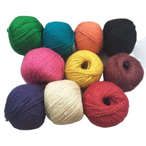 1.5mm 2 Ply 100mボールカラージュートひもひも用DIYパッキングジュートロープツイストファイバーロープ - Product Image 3