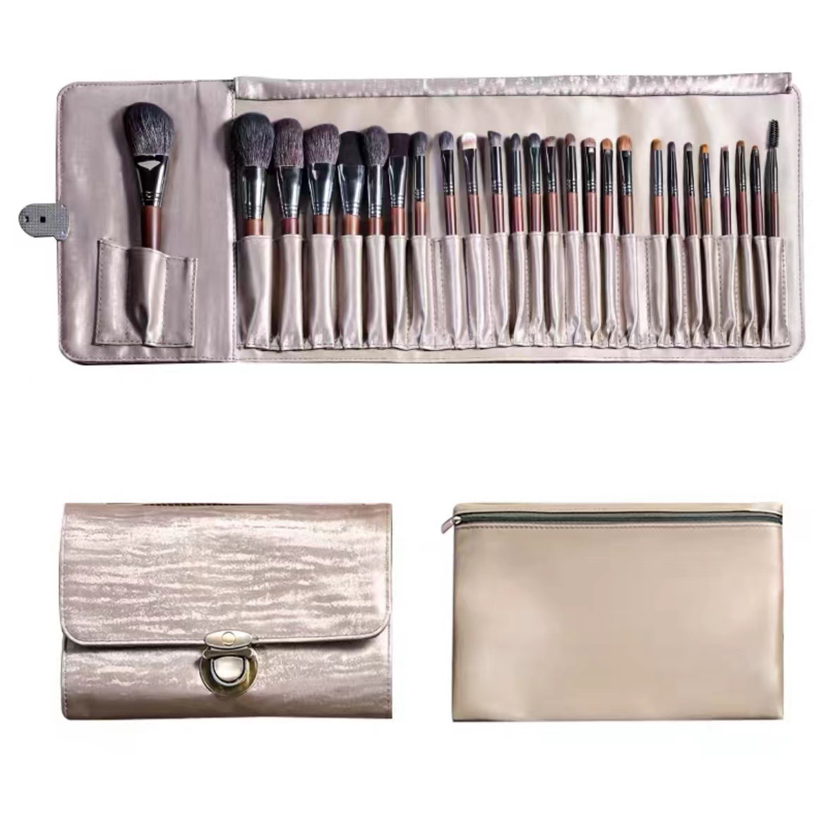 24pcs+White velvet brush bag