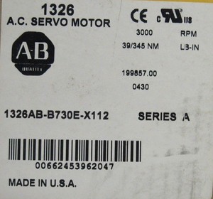 Nuevo y Original Plc ALLEN BRADLEY 1326ABB730EX112 AC MOTOR 1326ABB730EX112 NUEVO Controlador de programación PLC - Product Image 2