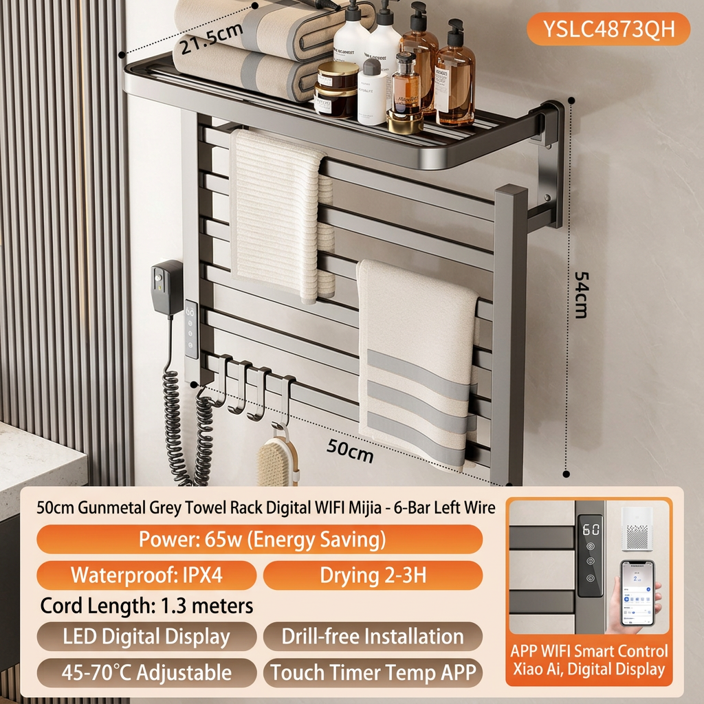 Display digitale grigio stellato wifi-6 linea sinistra 50 cm