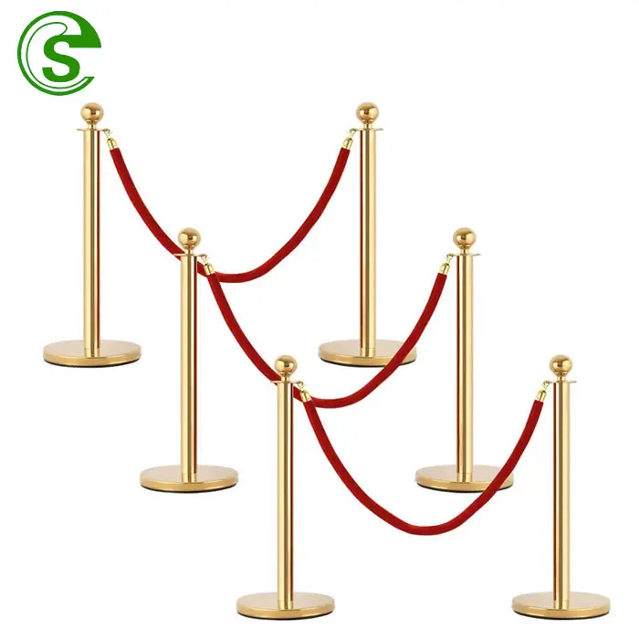 4 Hàng Rào Dây Đai Hàng Rào Stanchion Rào Cản Kiểm Soát Đám Đông Có Thể Thu Vào