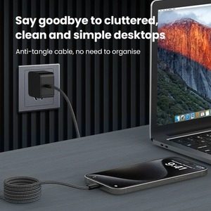 新设计的USB C至C 100W磁性快速充电器电缆适用于iPhone 15小米100W USB A至C数据充电电缆适用于三星 - Product Image 5