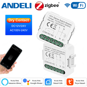 Networking Technology TUYA Dry Contact Smart <strong>Zigbee</strong> Switch Module Works With App <strong>Control</strong> - Product Image 2
