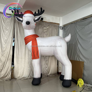 Séc Hot Bán 4 Meter cao <span class=keywords><strong>Inflatable</strong></span> Trắng nai sừng tấm cho Giáng sinh ngoài trời trang trí cửa hàng - Product Image 1