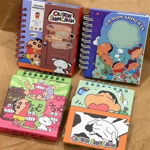 Crayon Shin-chan A5 Portable <strong>Notebook</strong> <strong>with</strong> Magnetic Button Coil Same Style Xiaohongshu <strong>Colorful</strong> Pages and Sticky <strong>Notes</strong> - Product Image 1