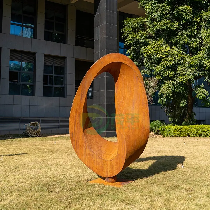 Personalizado al aire libre jardín Plaza paisaje abstracto de acero inoxidable Metal arte Metal escultura arte Corten acero escultura