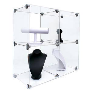 Bespoke Easy to Assemble clear Acrylic Modular <strong>Display</strong> <strong>Cube</strong> Box Fixed with Hardware Connection - Product Image 1