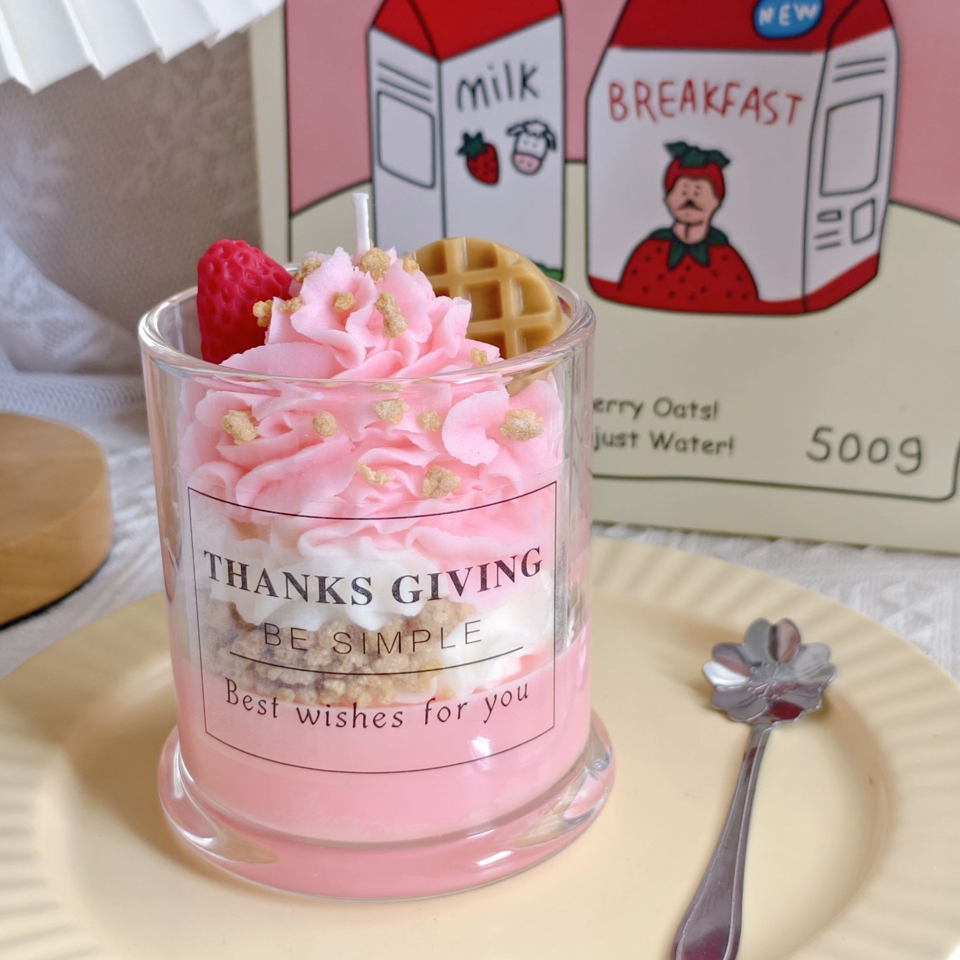 Coupe gaufrée aux fraises