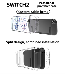 Pour Nintendo Switch <span class=keywords><strong>2</strong></span> PC <span class=keywords><strong>Case</strong></span> Design séparé PC Hard Clear Cover Accessoires de jeu pour Nintendo Switch <span class=keywords><strong>2</strong></span> - Product Image 3