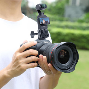 Pocket 3 lồng kim loại video cho DJI OSMO lạnh Giày 1/4 vít lỗ hành động phụ kiện máy ảnh bảo vệ khung thả trường hợp chất lượng - Product Image 6