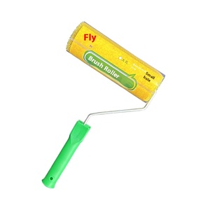 8-inch DIY sınıf büyük orta çiçek rulo fırçalar elastik boya sünger rulo fırça plastik saplı köpük Polyester yapılmış - Product Image 4