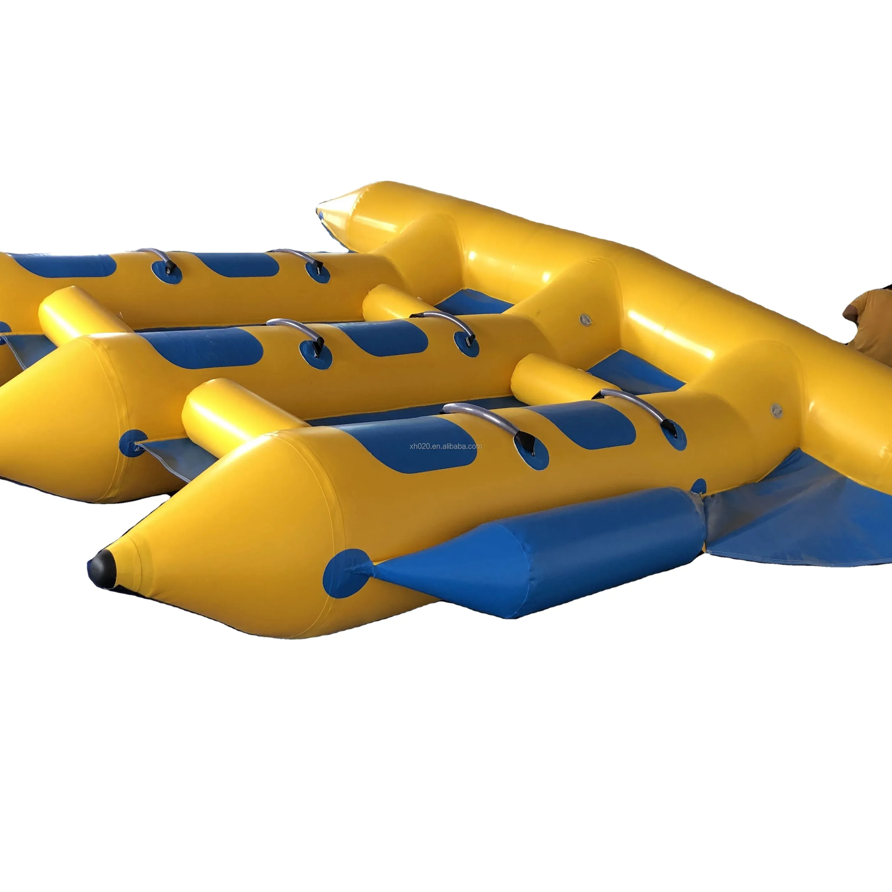 उच्च गुणवत्ता कस्टम 0.6 मिमी pvc मज़ेदार inflatable तौटेबल पानी के खेल के लिए उड़ने वाली मछली